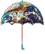 Dieser Schirm ist Symbol in mehrfacher Hinsicht: für den notwendigen Klimaschutz, für Wettereinflüsse und Satellitenmeteorologie, aber auch Auszeichnung für diejenigen, die einen Schirm über das Wettermuseum halten.